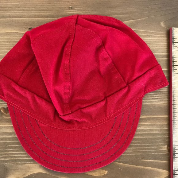 Vtg Kromer Red & Green Farmer Hat Stockmans Welding Cap Union Made Large 7-5/8 - Picture 4 of 8